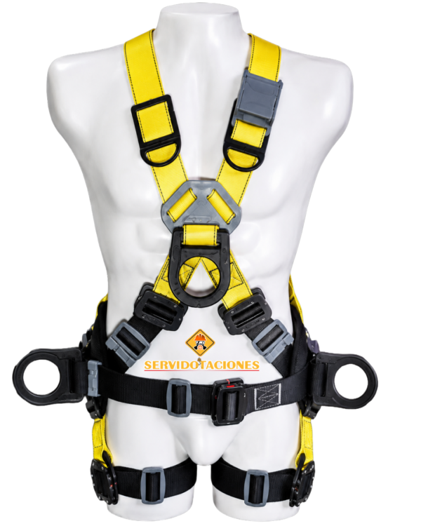 Arnés Dieléctrico Multipropósito 4 Argollas en X con Soporte Lumbar - REF: LT4C-SDE