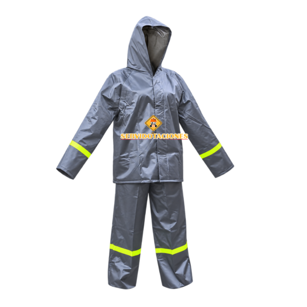 Conjunto impermeable dos piezas gris Conjunto Impermeable Gris