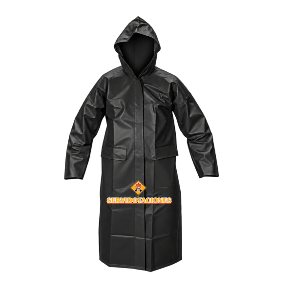abrigo impermebla negro Abrigo Impermeable Negro