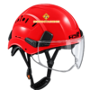 casco rojo visor Visor Casco Rescate