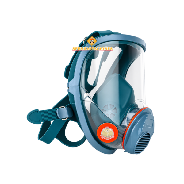 Respirador facial teal con visor transparente Respirador ABEK1 Maverick Full Face