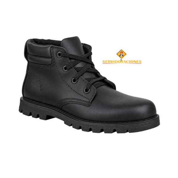 bota vulcanizada lisa Bota Cuero Liso Con Puntera Vulcanizada